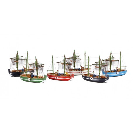 Pack de 6 Barcos de pesca