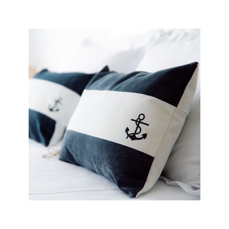 Mirille-Cojines de timón de barco de ancla de Mar Mediterráneo sin relleno,  almohadas decorativas para